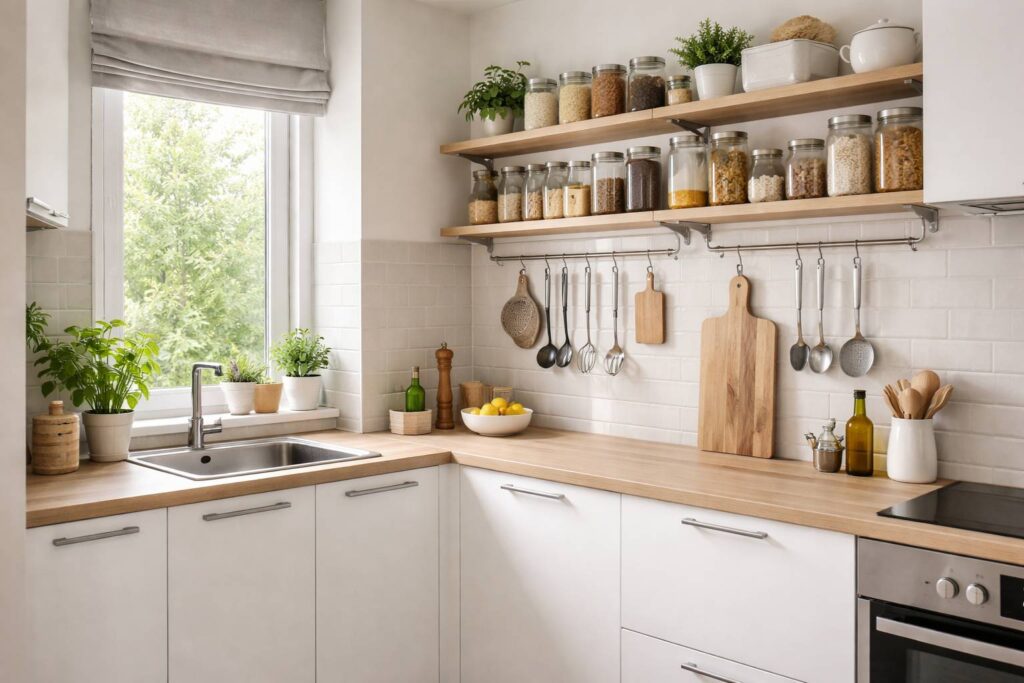Cómo organizar una cocina pequeña: trucos de almacenaje y productos imprescindibles